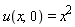 u(x, 0) = x^2