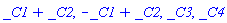 _C1+_C2, -_C1+_C2, _C3, _C4