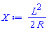 (1/2)*L^2/R