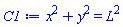 x^2+y^2 = L^2