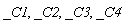 _C1, _C2, _C3, _C4