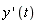 "y ' (t)"