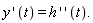 "y ' (t) = h ' ' (t)."