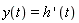 "y(t)=h ' (t)"