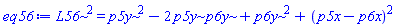 L56^2 = p5y^2-2*p5y*p6y+p6y^2+(p5x-p6x)^2