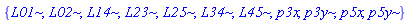 {L01, L02, L14, L23, L25, L34, L45, p3x, p3y, p5x, p5y}