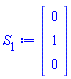 S[1] := Vector(3, {(1) = 0, (2) = 1, (3) = 0})