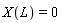 X(L) = 0