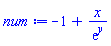 -1+x/exp(y)
