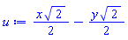 (1/2)*x*2^(1/2)-(1/2)*y*2^(1/2)