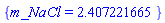 {m_NaCl = 2.407221665}