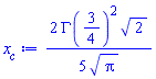 (2/5)*GAMMA(3/4)^2*2^(1/2)/Pi^(1/2)
