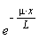e^(-mu*x/L)
