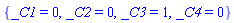 {_C1 = 0, _C2 = 0, _C3 = 1, _C4 = 0}