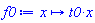 proc (x) options operator, arrow; t0*x end proc