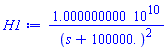 0.1000000000e11/(s+100000.)^2