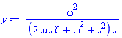 omega^2/((2*omega*s*zeta+omega^2+s^2)*s)