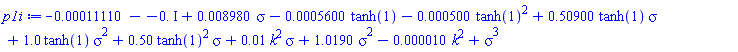 (-0.11110e-3+0.*I)+0.8980e-2*sigma-0.5600e-3*tanh(1)-0.500e-3*tanh(1)^2+.50900*tanh(1)*sigma+1.0*tanh(1)*sigma^2+.50*tanh(1)^2*sigma+0.1e-1*k^2*sigma+1.0190*sigma^2-0.10e-4*k^2+sigma^3