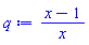 (x-1)/x