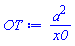 a^2/x0