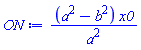 (a^2-b^2)*x0/a^2