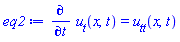 diff(u__t(x, t), t) = u__tt(x, t)