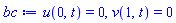 u(0, t) = 0, v(1, t) = 0