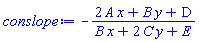 -(2*A*x+B*y+D)/(B*x+2*C*y+E)
