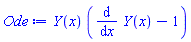 Y(x)*(diff(Y(x), x)-1)