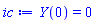 Y(0) = 0