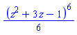 (1/6)*(z^2+3*z-1)^6