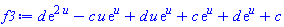 d*exp(2*u)-c*u*exp(u)+d*u*exp(u)+c*exp(u)+d*exp(u)+c