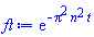 exp(-Pi^2*n^2*t)