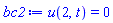 u(2, t) = 0