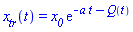 x__tr(t) = x__0*exp(-a*t-Q(t))
