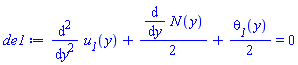 diff(diff(u__1(y), y), y)+(1/2)*(diff(N(y), y))+(1/2)*theta__1(y) = 0