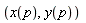 x(p), y(p)