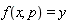 f(x, p) = y