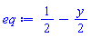 1/2-(1/2)*y