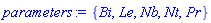 {Bi, Le, Nb, Nt, Pr}