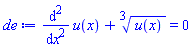 diff(diff(u(x), x), x)+surd(u(x), 3) = 0
