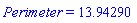 Perimeter = 13.94290