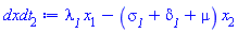 lambda__1*x[1]-(sigma__1+delta__1+mu)*x[2]