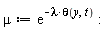 mu := exp(-lambda*theta(y, t))