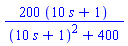 200*(10*s+1)/((10*s+1)^2+400)