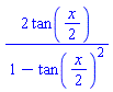 2*tan((1/2)*x)/(1-tan((1/2)*x)^2)