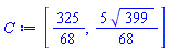 [325/68, (5/68)*399^(1/2)]