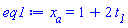 x__a = 1+2*t__1