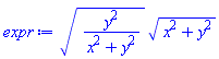 (y^2/(x^2+y^2))^(1/2)*(x^2+y^2)^(1/2)