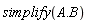 simplify(A.B)